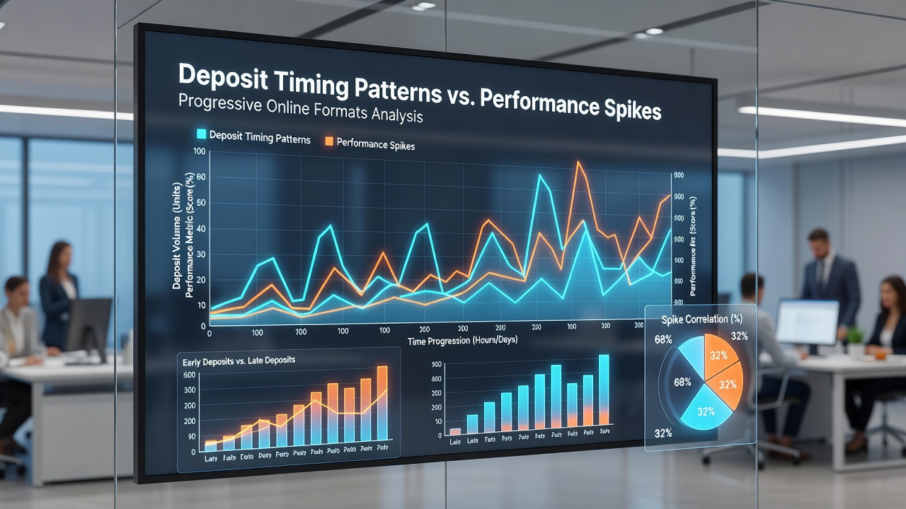 Grafik veranschaulicht Performance-Spitzen nach Einzahlungszeitpunkten in progressiven Poker-Formaten