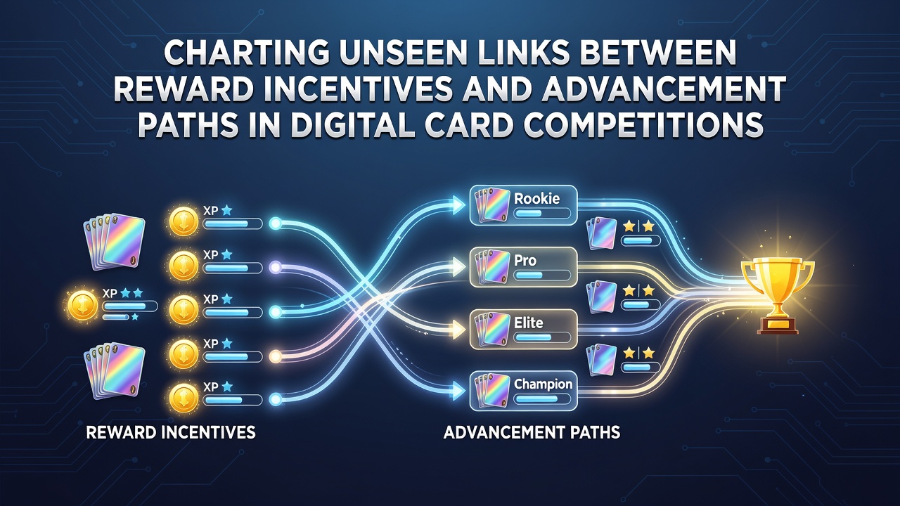 Grafik zu Aufstiegspfaden und Incentive-Verknüpfungen in Online-Kartenspielen mit Fokus auf Juni 2026 Entwicklungen