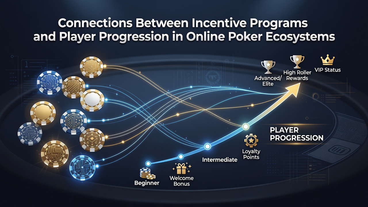 Darstellung der Verbindungen zwischen Incentive-Programmen und Spielerprogression in Online-Poker-Ökosystemen