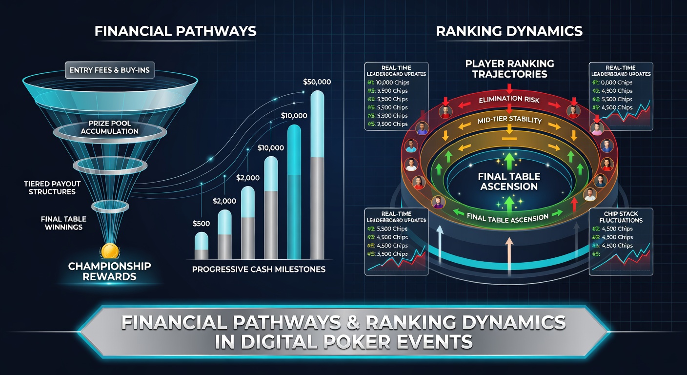 Analyse von Ranglistendynamiken und finanziellen Auswirkungen in Poker-Events