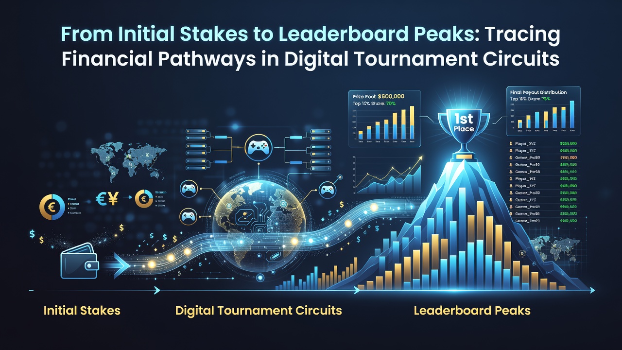 Visualisierung von Ranglistenentwicklungen und finanziellen Strömen in digitalen Poker-Events