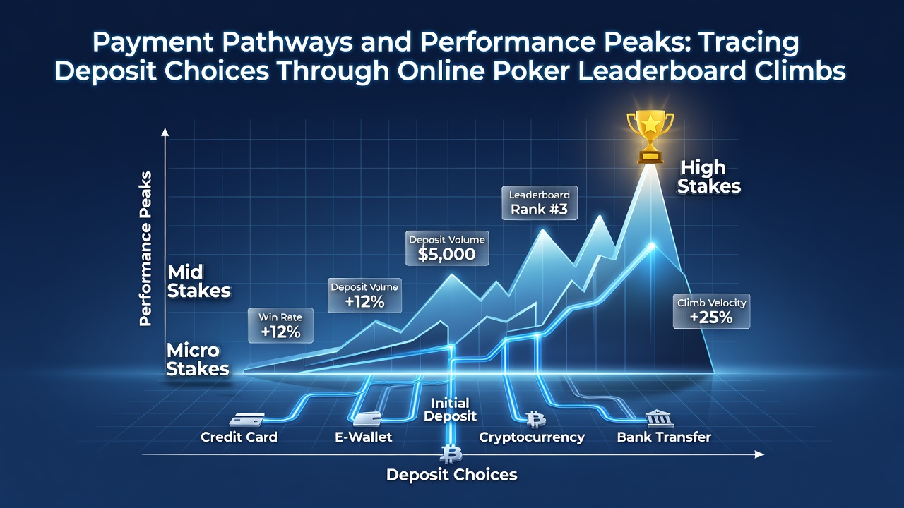 Grafik zu Zahlungswegen und Ranglistenentwicklungen im Online-Poker