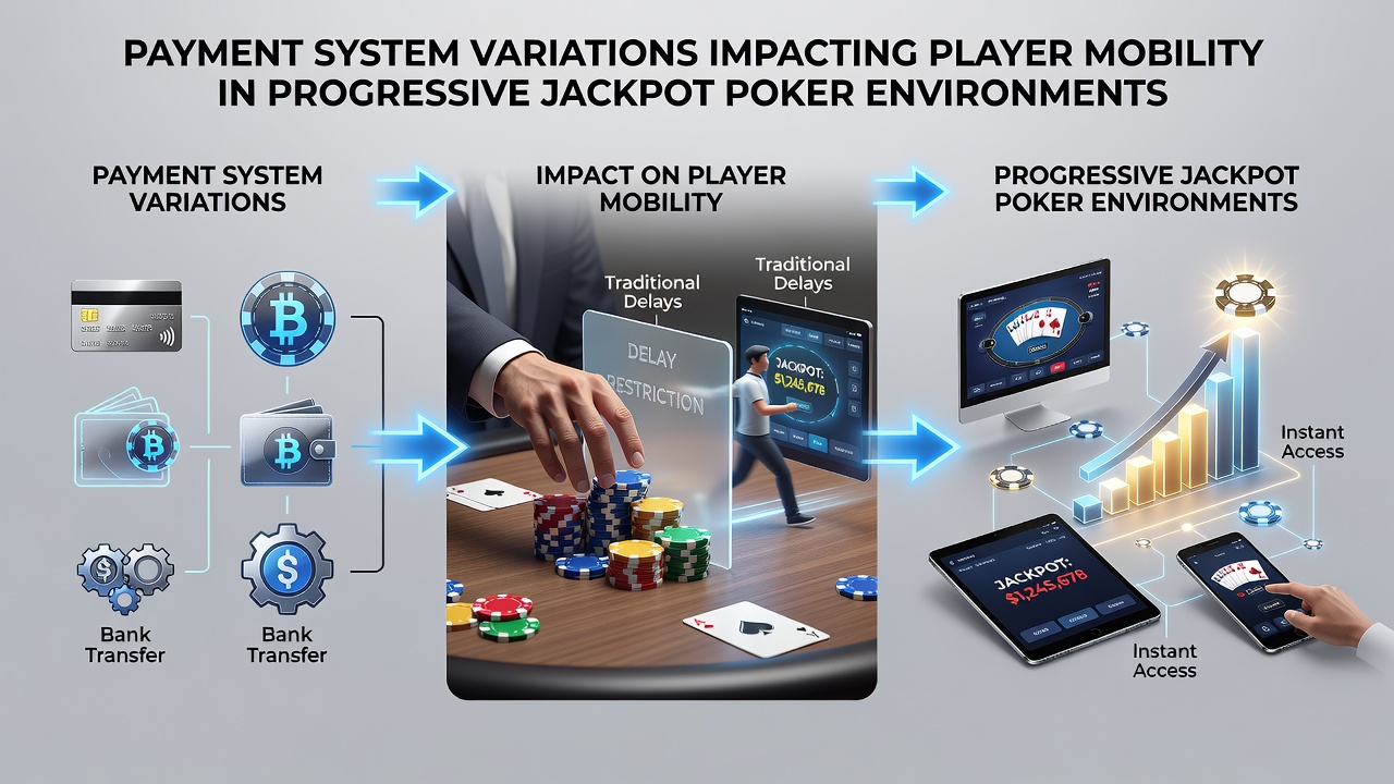 Illustration der Spielermobilität durch flexible Zahlungsoptionen in Poker-Netzwerken